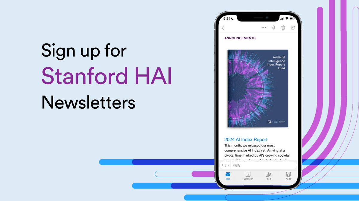 Let’s build the foundation for AI that benefits humanity. Learn how @Stanford scholars are leading the charge in human-centered AI research by signing up for our newsletters: stanford.io/3yeHpda