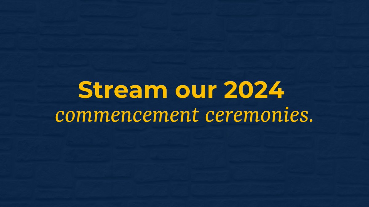 Today is the day! 🎓 For those who aren't attending our 151st Commencement ceremonies in person, visit our commencement webpage for livestreams: tinyurl.com/2p98f2as