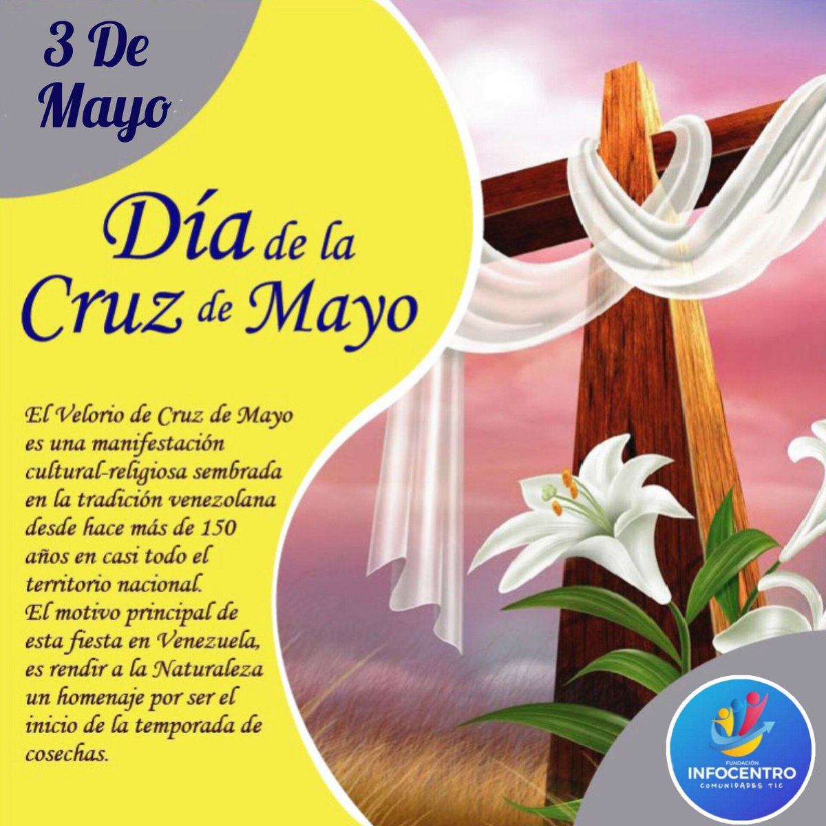 #3May celebramos la fiesta de la Cruz de Mayo, una tradición cultural y religiosa que rinde homenaje a la naturaleza. @InfoRedSucre @Suc20info @lasucrista @mantradilucas