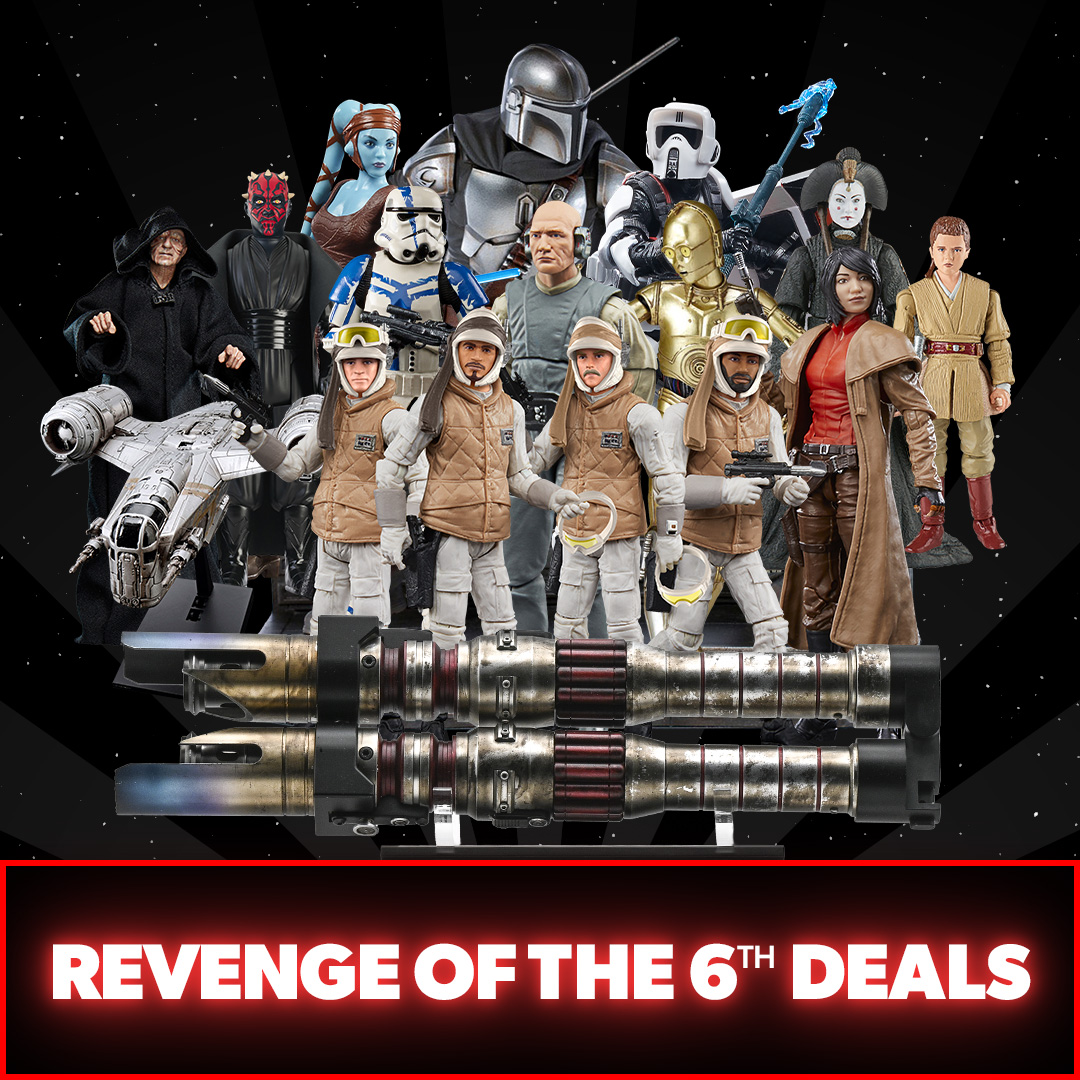 BBTS Daily Deals - May the 4th - Revenge of the 6th!

bit.ly/3y1tEyL

Stay tuned on our socials 5/3/24 - 5/7/24 for fun Star Wars facts, easter eggs, and content! 

#dailydeals #may4th #maythe4thbewithyou #RevengeOfThe5th #revengeofthe6th #bigbadtoystore #bbts