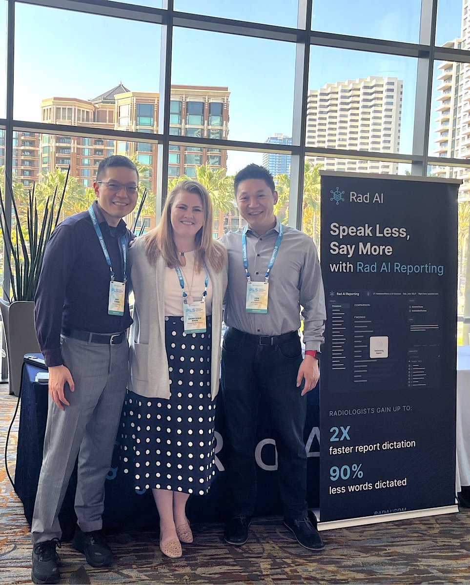 A fantastic few days at the @Rad_Partners Practice Leadership Summit connecting w/ old & new friends! 📸 Come meet @radai co-founder and CPO Jeff Chang, VP of Eng. Ken Kao, and Enterprise CS Manager Anastasia Bass. #RPPLS #TransformingRadiology #HealthTech