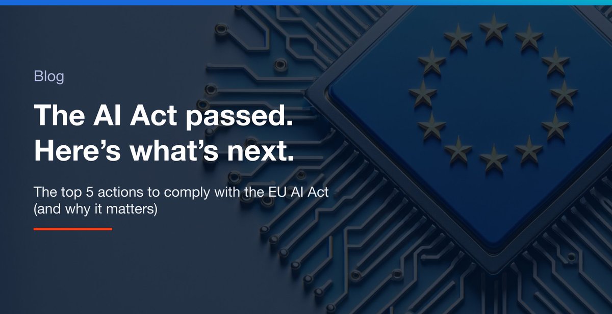 🚀 EU AI Act: Top 5 Actions to Take Now

The EU AI Act is reshaping how AI and ML models are regulated. Our latest blog post highlights the Top 5 Actions to take now 

➡️ blog.vectice.com/the-ai-act-pas…
 
#EUAIAct #AIRegulation #Compliance #responsibleAI