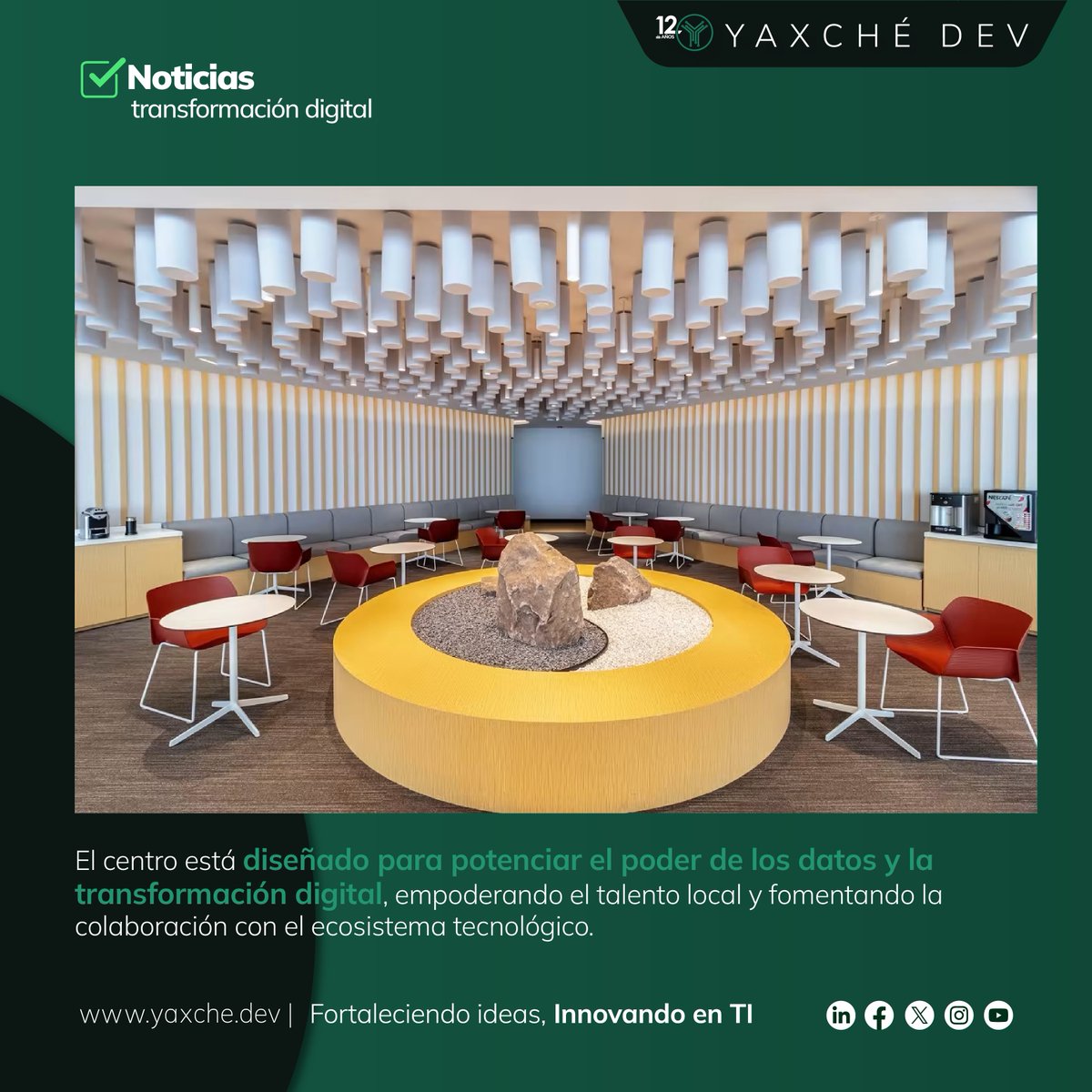 yaxchedev's tweet image. #Noticias |  Un año después de anunciar su lanzamiento, #Takeda inaugura oficialmente las instalaciones del Innovation Capability Center (ICC) en México. Este gran hito refuerza la competitividad tecnologíca de México en el campo de la salud a nivel mundial.
#softwareenginering