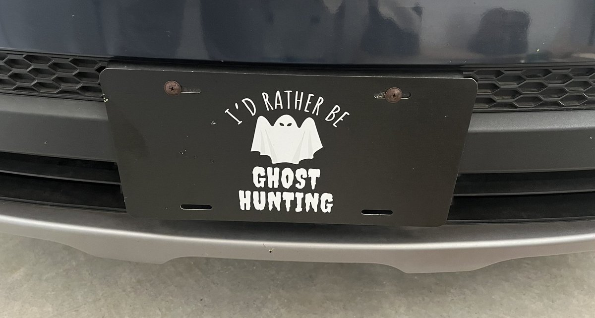 So excited! In North Carolina, with only one license plate, you get to replace the other with something better ;-)

#granvillecountync #eleanorwagnerauthor #ladyghostbuster #ladypodcaster #paranormal #ghosts #authoreleanorwagner #newjerseyspirithunters #authorsofinstagram