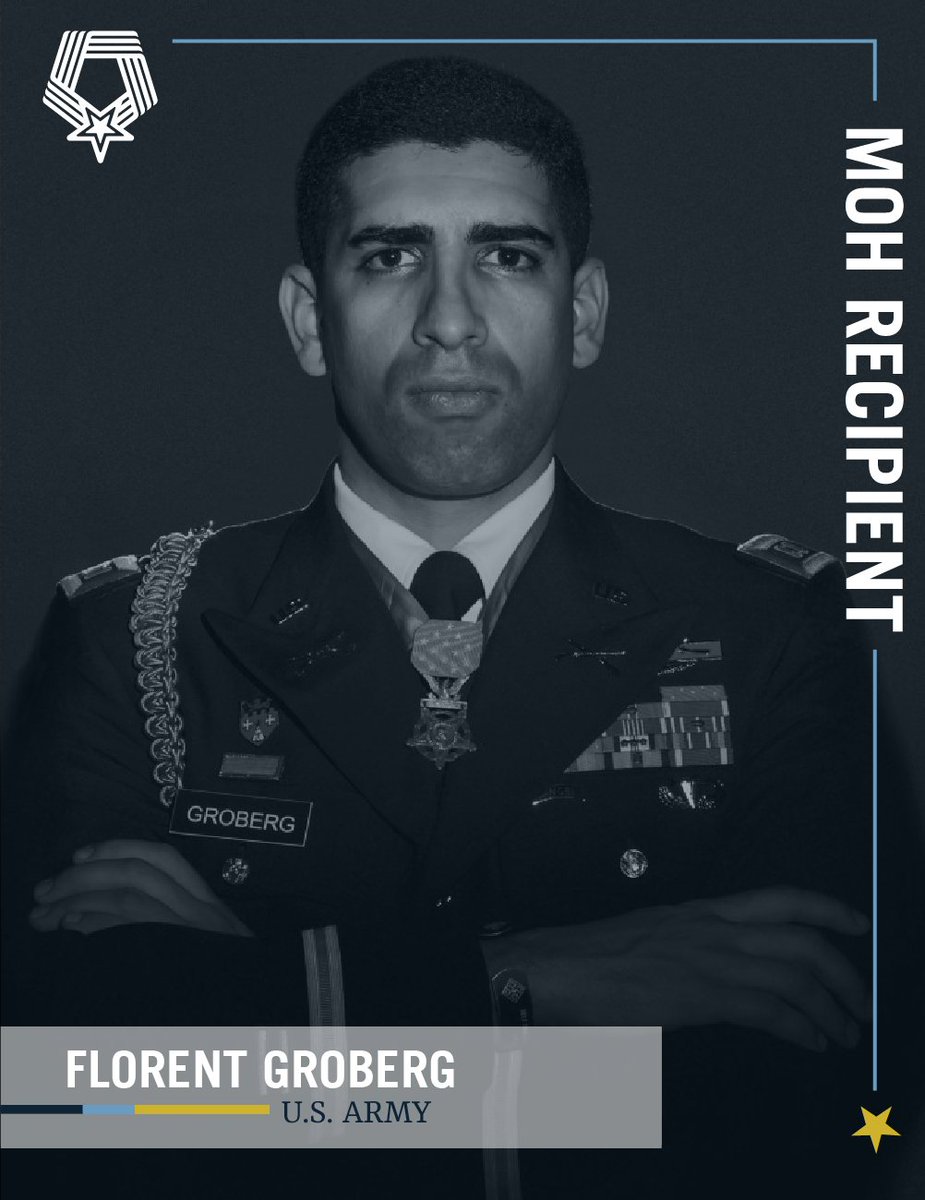 Happy birthday to #MedalofHonor recipient Army Captain Florent Groberg. In August 2012, he earned the Medal of Honor for his bravery in Afghanistan.
