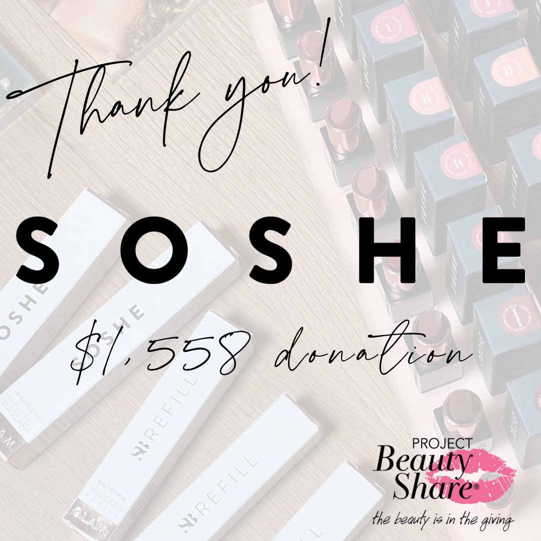 Thank you to @soshebeauty for their recent $1,558 donation to Project Beauty Share!! 🙌🏻

SOSHE is also a @1PercentFTP partner! ♻️

Thank you SOSHE for your donation and support!!

#projectbeautyshare #cleanbeauty #soshebeauty #sustainablebeauty #onepercentfortheplanet