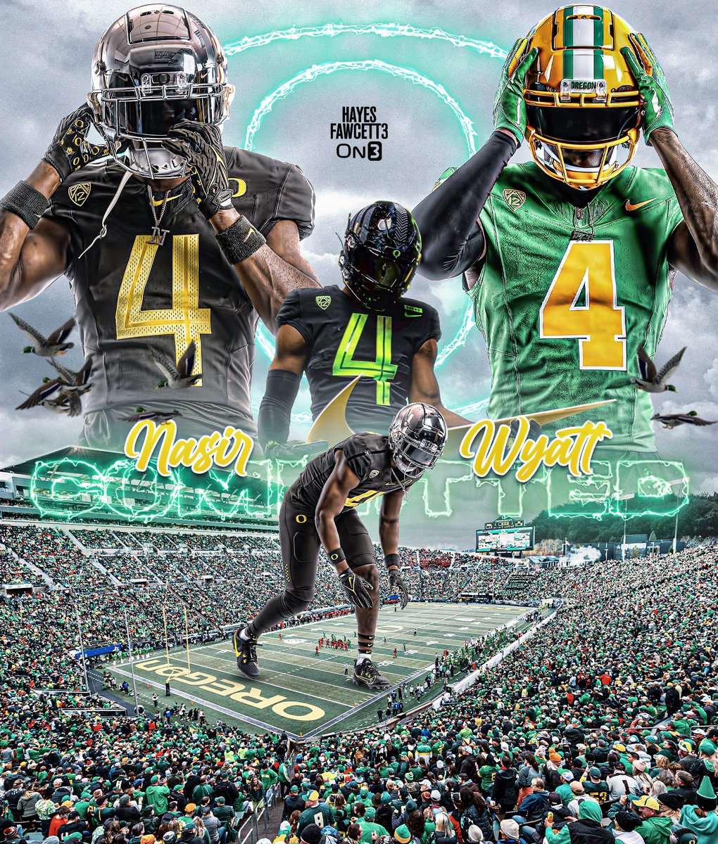 BREAKING: Four-Star LB Nasir Wyatt has Committed to Oregon, he tells me for @on3recruits The 6’3 225 LB from Santa Ana, CA chose the Ducks over Tennessee, Texas, & USC “Big 10 quarterbacks do yall homework before I get to Eugene.” on3.com/db/nasir-wyatt…