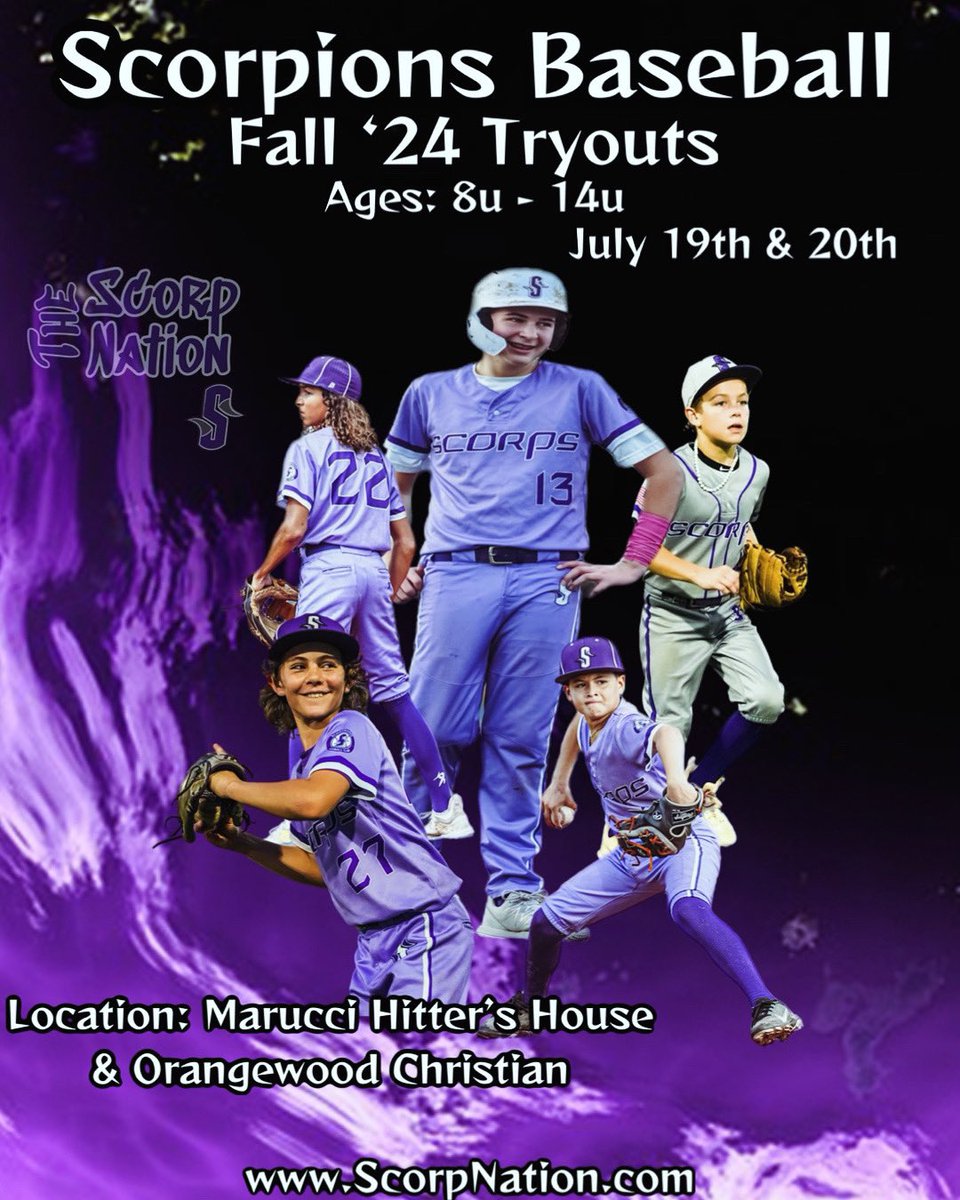 Signup for our Youth Fall Tryouts @scorpnation.com. There truly is no better place! #Scorpnation