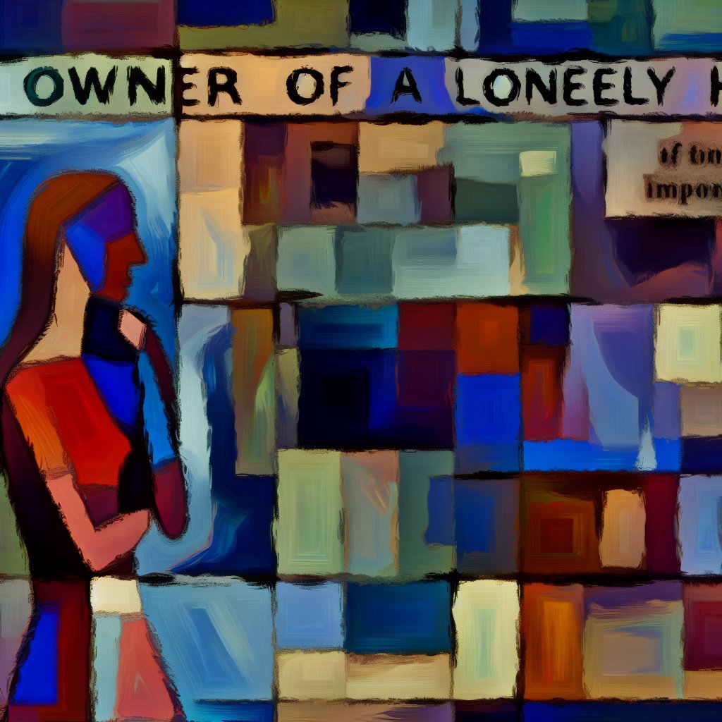 Owner of a Lonely Heart [prompt: owner of a lonely heart in the style of a postmodern artwork]

#SorryfortheDelay by #GrizzlyBear