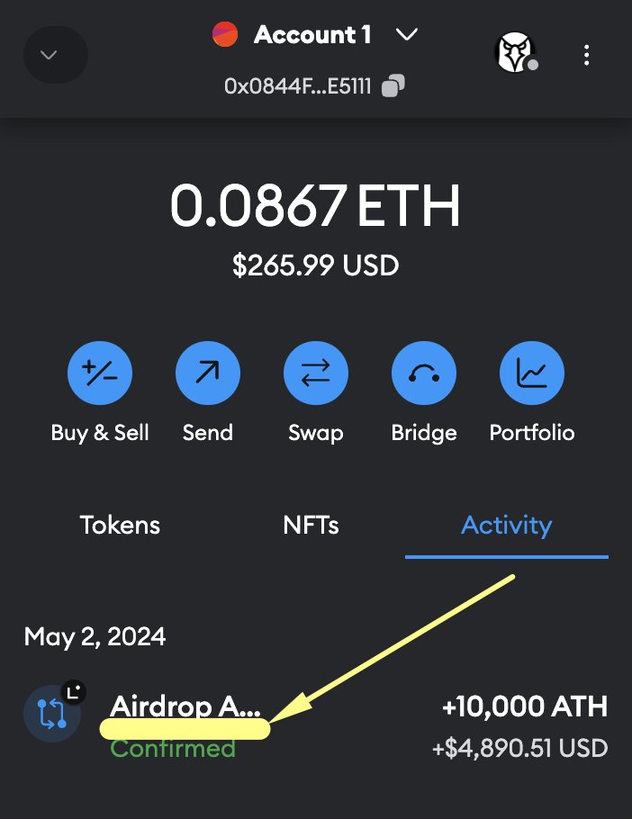 Vader41BBY's tweet photo. $ATH Airdrop Confirmed in Q2.

Raised $9M with a $150M valuation!

Cost: 0
Time: 10 minutes
Potential: $5,000
8 days left !

Airdrop Guide  🧵👇 https://t.co/28NLIPD4Ec