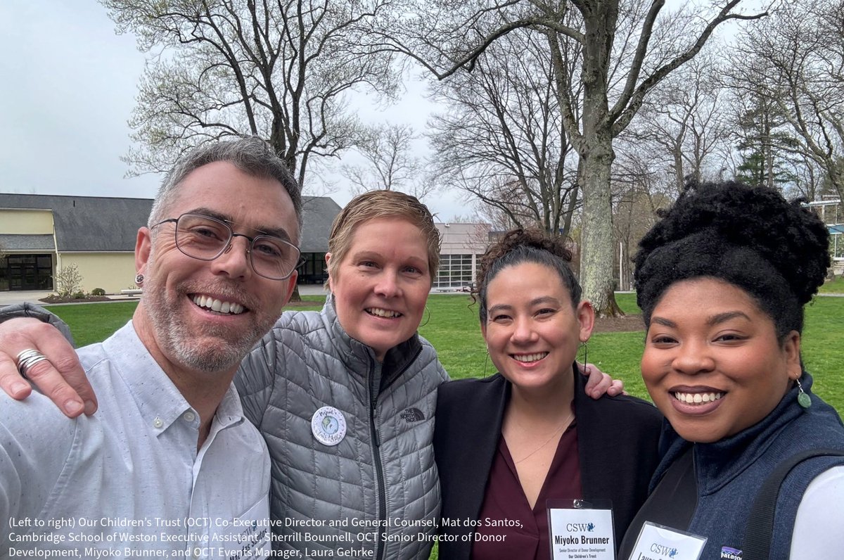 Last week, Our Children’s Trust Co-Executive Director & General Counsel Mat dos Santos along with Events Manager Laura Gehrke, had the wonderful opportunity to participate in the Maverick Lloyd Speaker Series the Cambridge School of Weston (@wearecsw). #YouthvGov