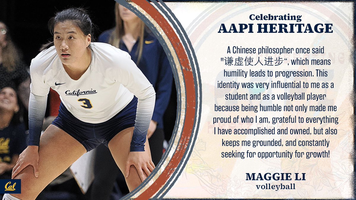 𝘼𝘼𝙋𝙄 𝙃𝙚𝙧𝙞𝙩𝙖𝙜𝙚 𝙈𝙤𝙣𝙩𝙝 𝙎𝙥𝙤𝙩𝙡𝙞𝙜𝙝𝙩 Our first spotlight features Maggie Li of @CalVolleyball! #GoBears x #AAPIHeritage