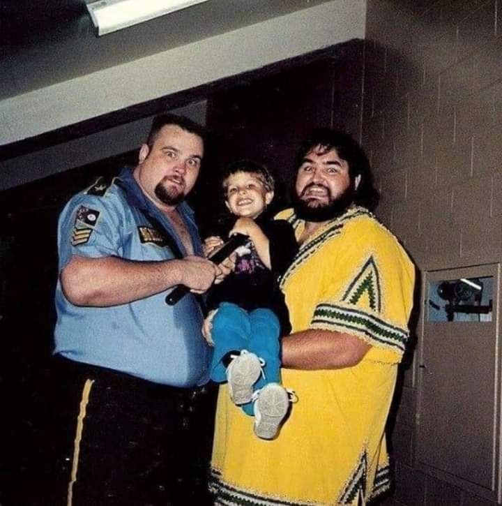 Ray Traylor After Leaving The #NWA To Become The Big Bossman For The #WWF. He Was Excited About The Opportunity To Earn More Money For His Family. Pictured Here With His Tag Team Partner Akeem.