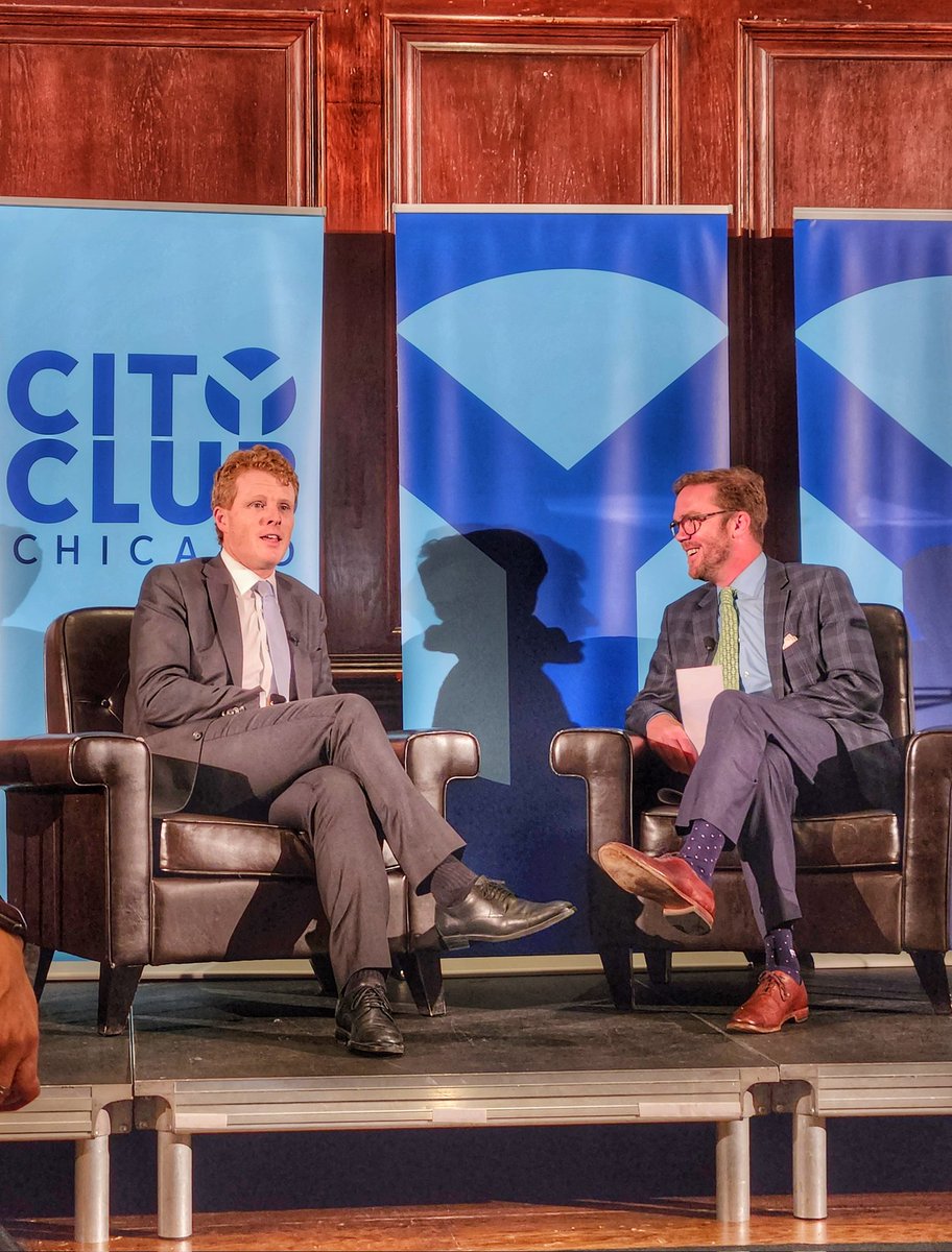 Former congressman, current special envoy to Northern Ireland, and most likely a @larnefc fan, Joe Kennedy, took the Kennedy Expressway in from O'Hare for this afternoon's City Club event.