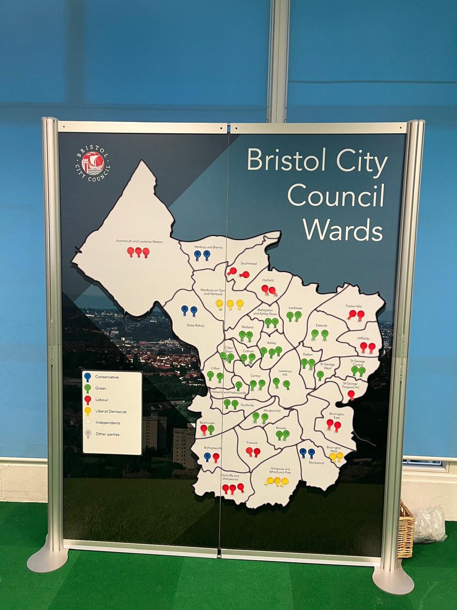 Bristol City Council now has a record *34* Green Councillors - a record for any UK Council Yet more evidence that the brilliant @carla_denyer can win in Bristol Central at the General Election #GetGreensElected 👏👏👏