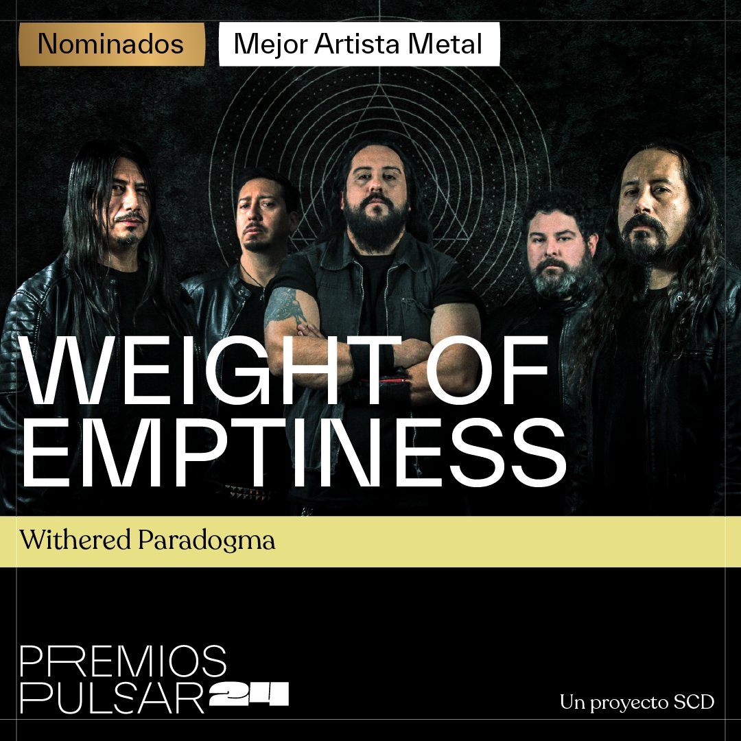 Tenemos el tremendo honor y alegría de anunciar que hemos sido nominados a los premios <a href="/pulsarchile/">Púlsar</a> 2024 en la categoría Mejor Artista Metal por nuestro álbum Withered Paradogma. Gracias a todos por vuestro apoyo siempre y seguimos ¡¡¡inquebrantables!!!

#woe2024 #pulsar2024