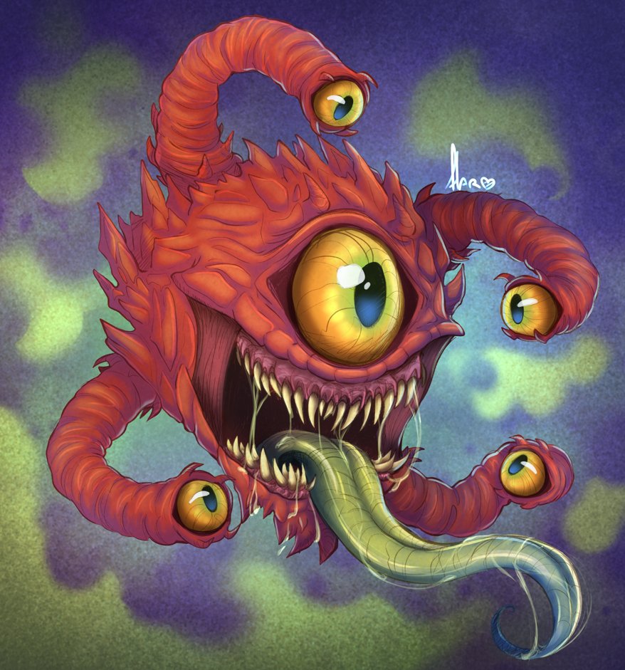 After hours of studying and drawing, I'm so happy with how this Spectator turned out XD  

Im open for commissions, DM me if interested!

#dndart #dnd5e #dndart #dungeonsanddragons
#fantasyart #ttrpg #TTRPGCommunity #pathfinder #spectator #beholder #monster #creatureart #creature