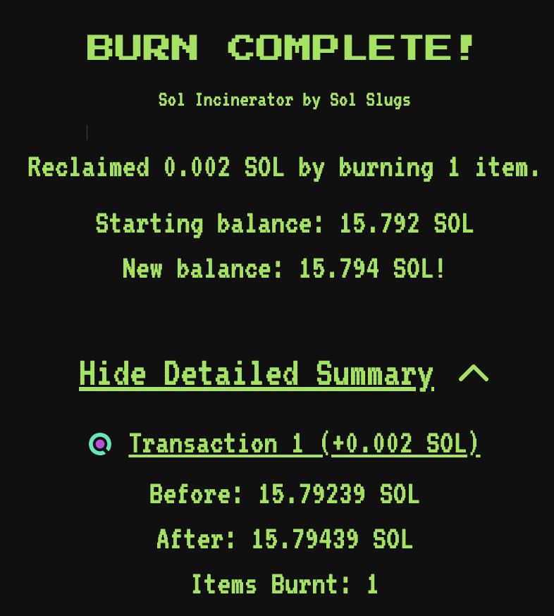 burned! join the spaces

$MIKEY