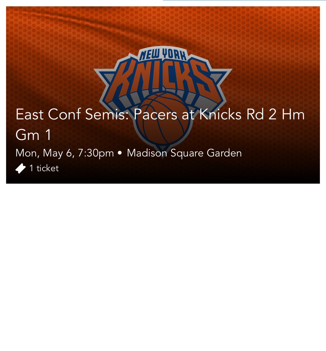 I got a tix! See y'all at the @TheGarden on Monday! 🔥🗣🔊 #NewYorkForever