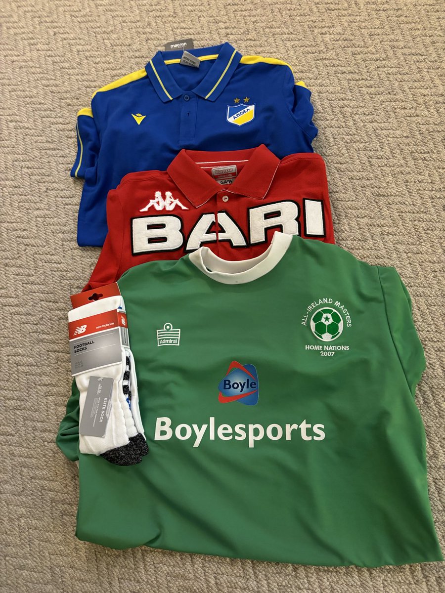 Those nice lads at ⁦<a href="/classicshirts/">Classic Football Shirts</a>⁩ have nearly got as many #footballshirts as me and have just sold me this lot for £85. Bet they wish they had a 2005 ⁦<a href="/LFC/">Liverpool FC</a>⁩ prototype with ⁦<a href="/CocaCola/">Coca-Cola</a>⁩ sponsor though .. #soccer #retrofootball