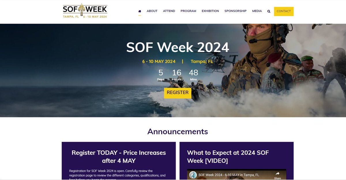 DNI is gearing up for SOF Week 2024 in Tampa, FL! We will be there from May 6-10. If you will be in attendance and want to connect, let us know. See you soon! More information: bit.ly/41Euc79 #SOFWeek #DNIshines 🐢