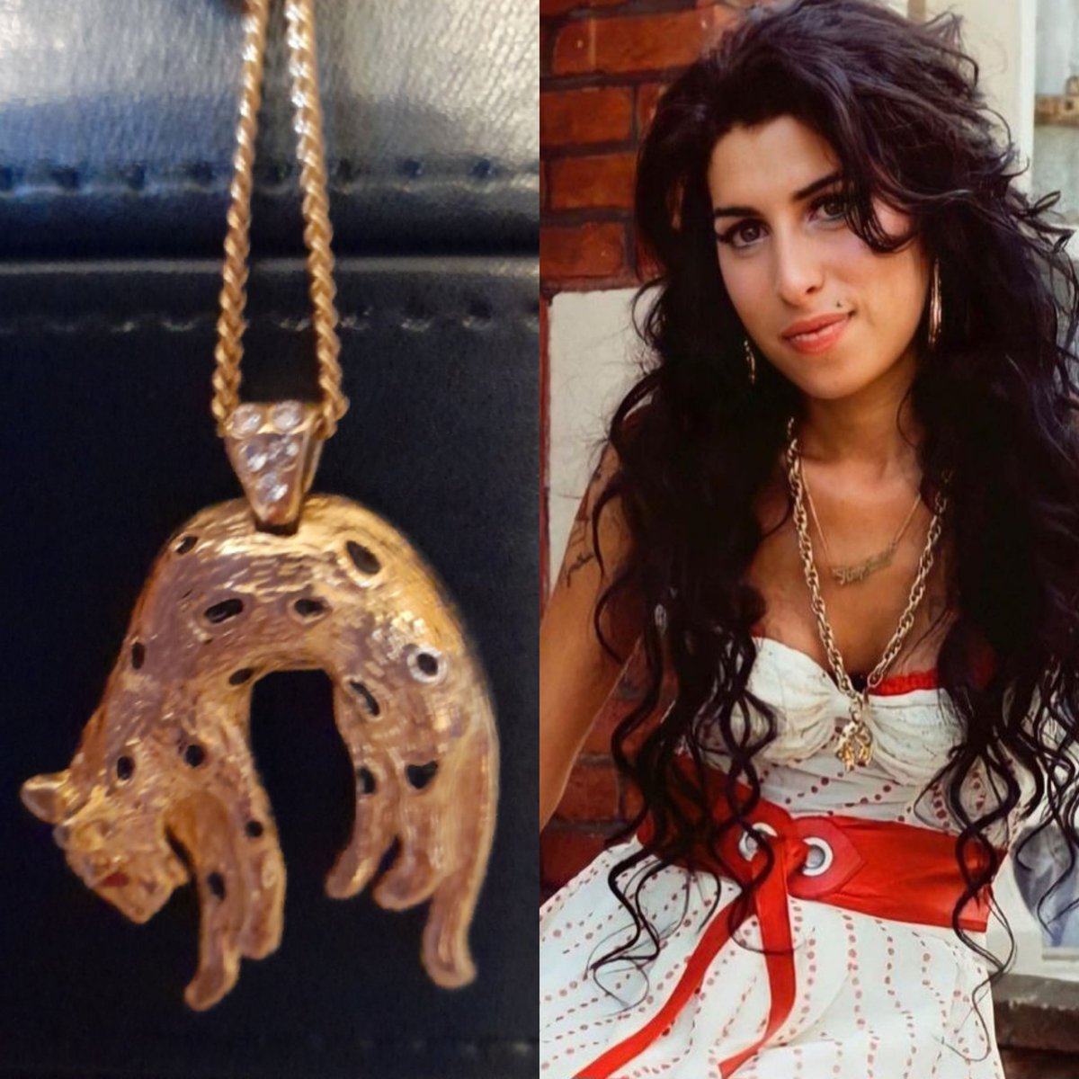 I watched @BacktoBlackFilm at my local cinema yesterday and was blown away by Marisa Abela's powerful performance. The one thing that jumped out at me was that the necklace gifted to Amy by her nan is exactly the same as the one I was given by my grandma! #AmyWinehouse #jewelry