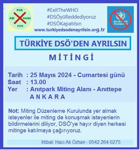 #TürkiyeDsödenAyrılsın mitinginde Anti Küreselciler olarak ön safta bizde olacağız. Dünyayı bir avuç küreselci şeytanın ellerine teslim etmemek için insanlığın kurtuluş savaşında en önde mücadele edeceğiz. Muhakkak insan şeytana galip gelecektir Allahın izniyle.