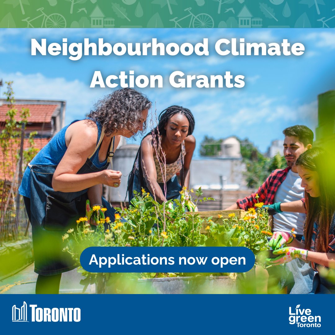 Resident-led, community organizations can apply to receive a Neighbourhood Climate Action Grant before June 12. Grant recipients will obtain support to create a local event or program, such as a cycling clinic or climate workshop. ow.ly/kooU50RsFGc