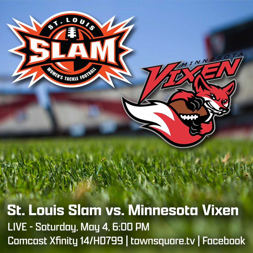 Our @MN_Vixen coverage kicks off tonight with @stlslamfootball! Watch LIVE on Comcast Xfinity 14/HD799, or stream at townsquare.tv or Facebook! @WFAfootball