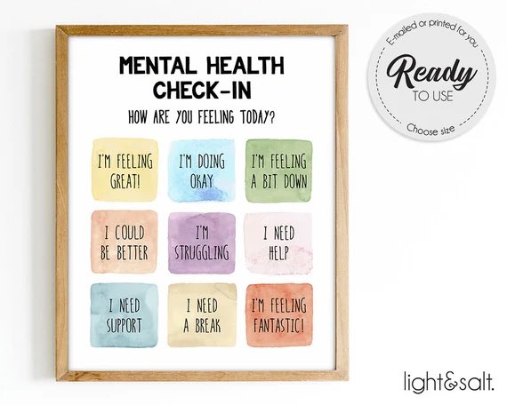 Just an afternoon mental check. How are you feeling? #mentalhealth