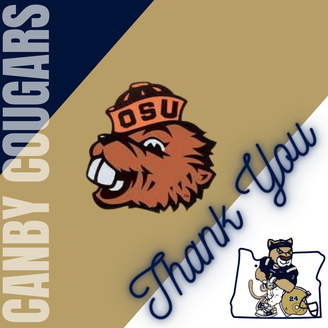 Thank you to Coach Boyer from @BeaverFootball for stopping in and seeing what Canby has to offer! #RISE @canbyschools @CanbyHighSchool @CanbyAthletics
