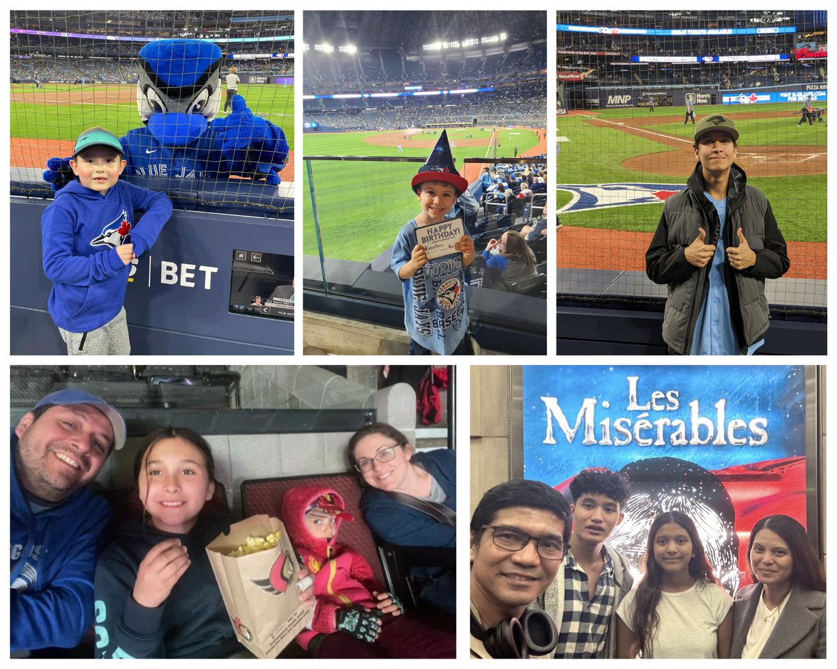 Many thanks to @KidsUpFrontTO & @kidsupfrontott for the donated tickets that allowed these OPACC families to enjoy recent special events, like @BlueJays games, a @starsonice show (Ottawa), and a @Mirvish performance of 'Les Miserables'!