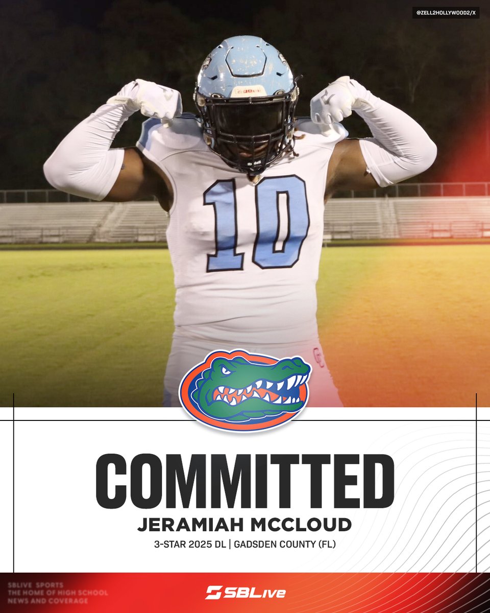 One of Florida's best in the trenches is headed to The Swamp: 3⭐️ @Zell2hollywood2 has committed to @GatorsFB highschool.athlonsports.com/florida/2024/0…