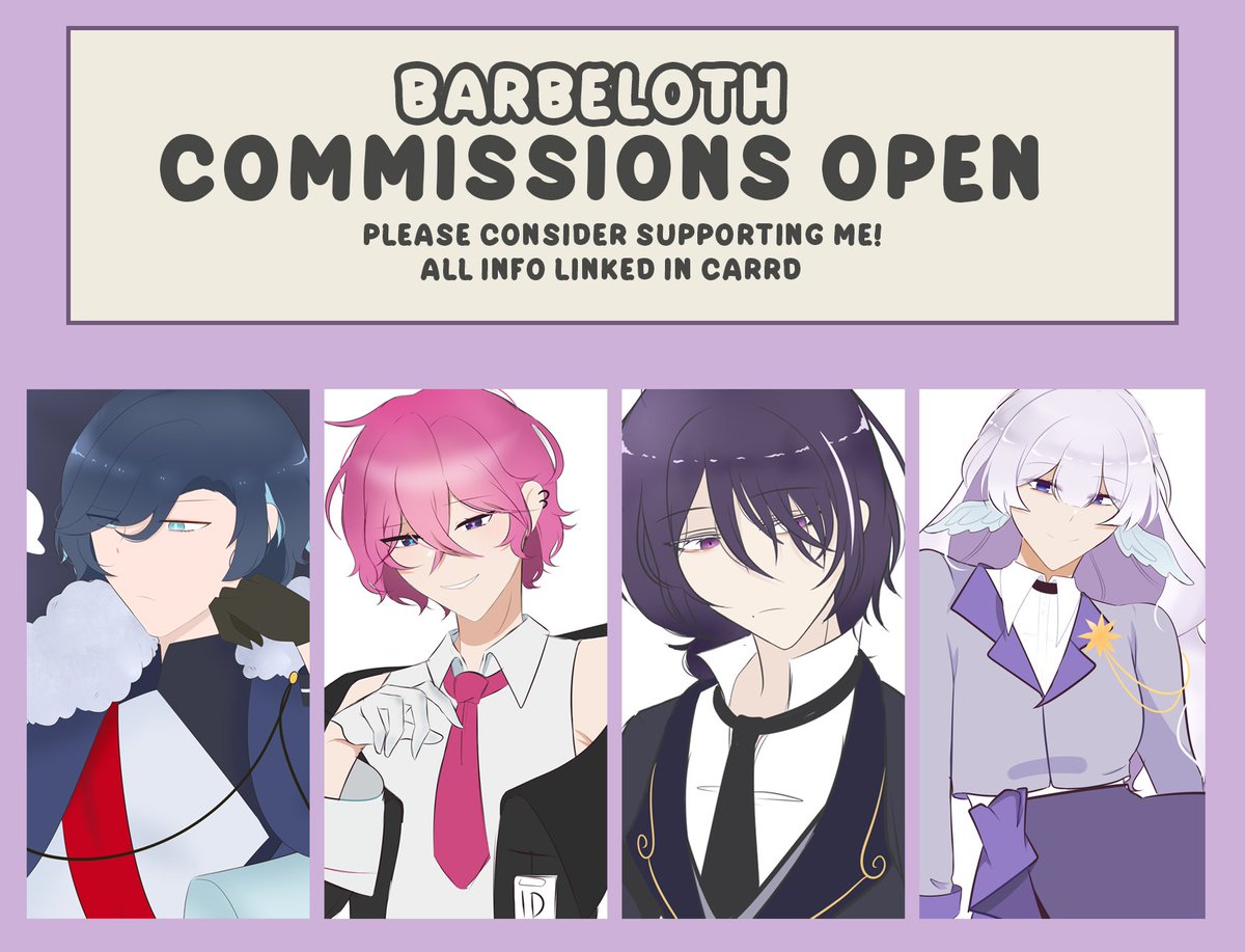 #commissionsopen 
Opening my comms back up for the month 🙏 all of my info can be found here niercomms.carrd.co