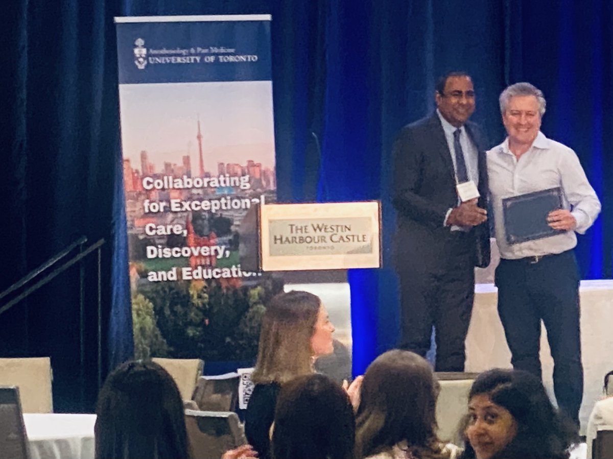 Congratulations to Dr Ross Barlow on winning the Dr Congeniality award from @UofTanesthesia residents for “recognition of a staff who is amazing to work with and signifies a great day in the OR”.
We couldn’t agree more! 
#ShieldsDay2024 #PedsAnes