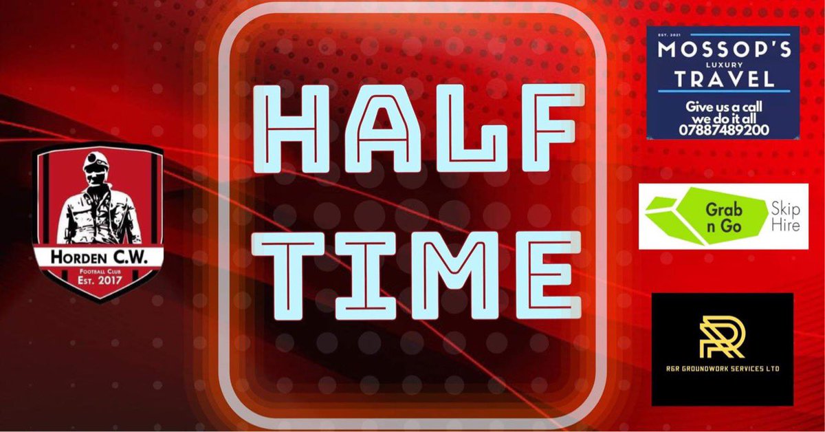 🔴⚫️ HALF TIME 🔴⚫️ Blue Star 1 Horden CW 0 An own goal separates the sides at the break. Nothing really between the two teams in that first half.