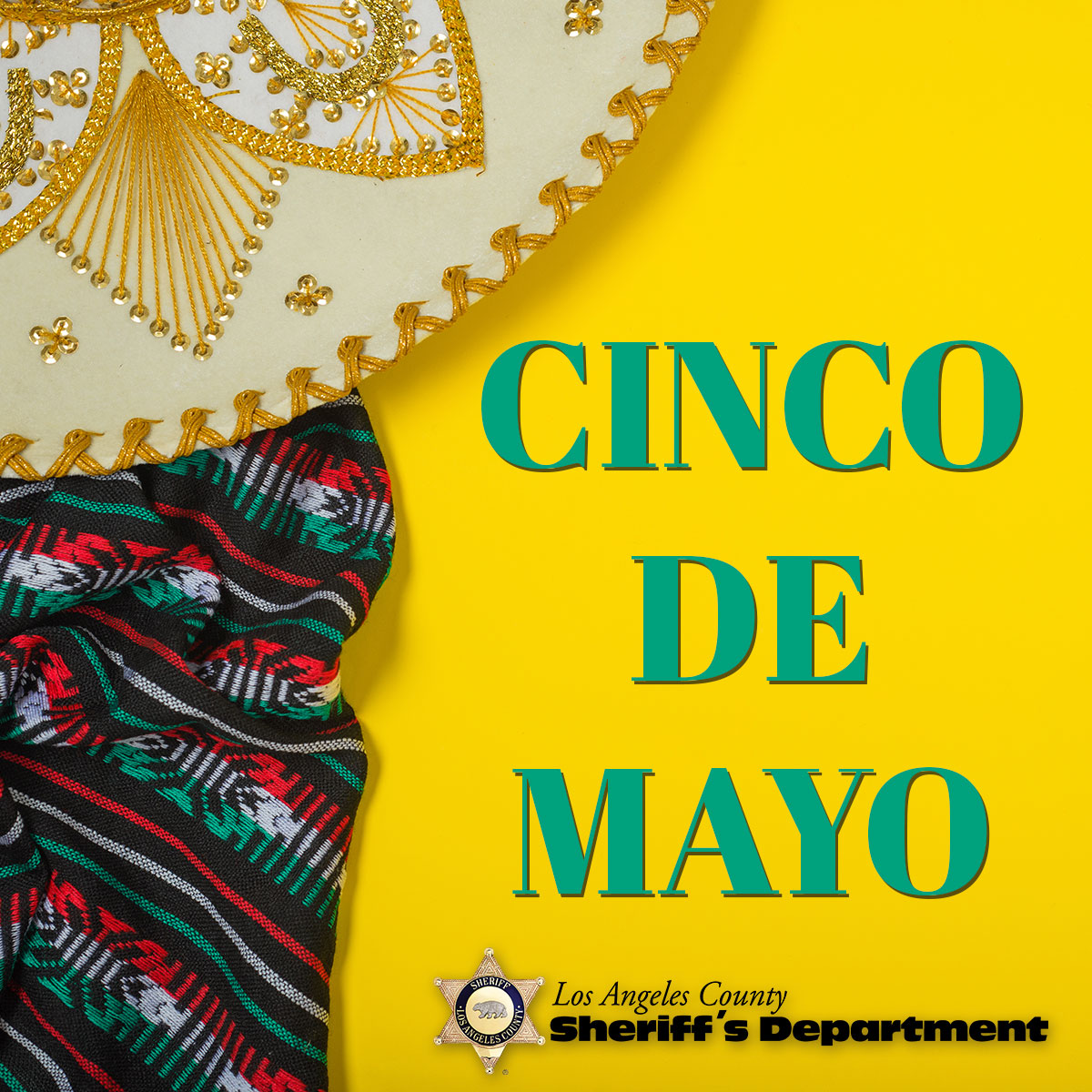 Happy #CincodeMayo! @LASDHQ asks you to please celebrate #CincodeMayo responsibly. If you plan to drink, remember to call a cab, use a rideshare app or call a friend but don’t drink and drive. #CincodeMayo #MaketheRightChoice #FelizCincoDeMayo #CincoDeMayoWeekend #CincodeMayo