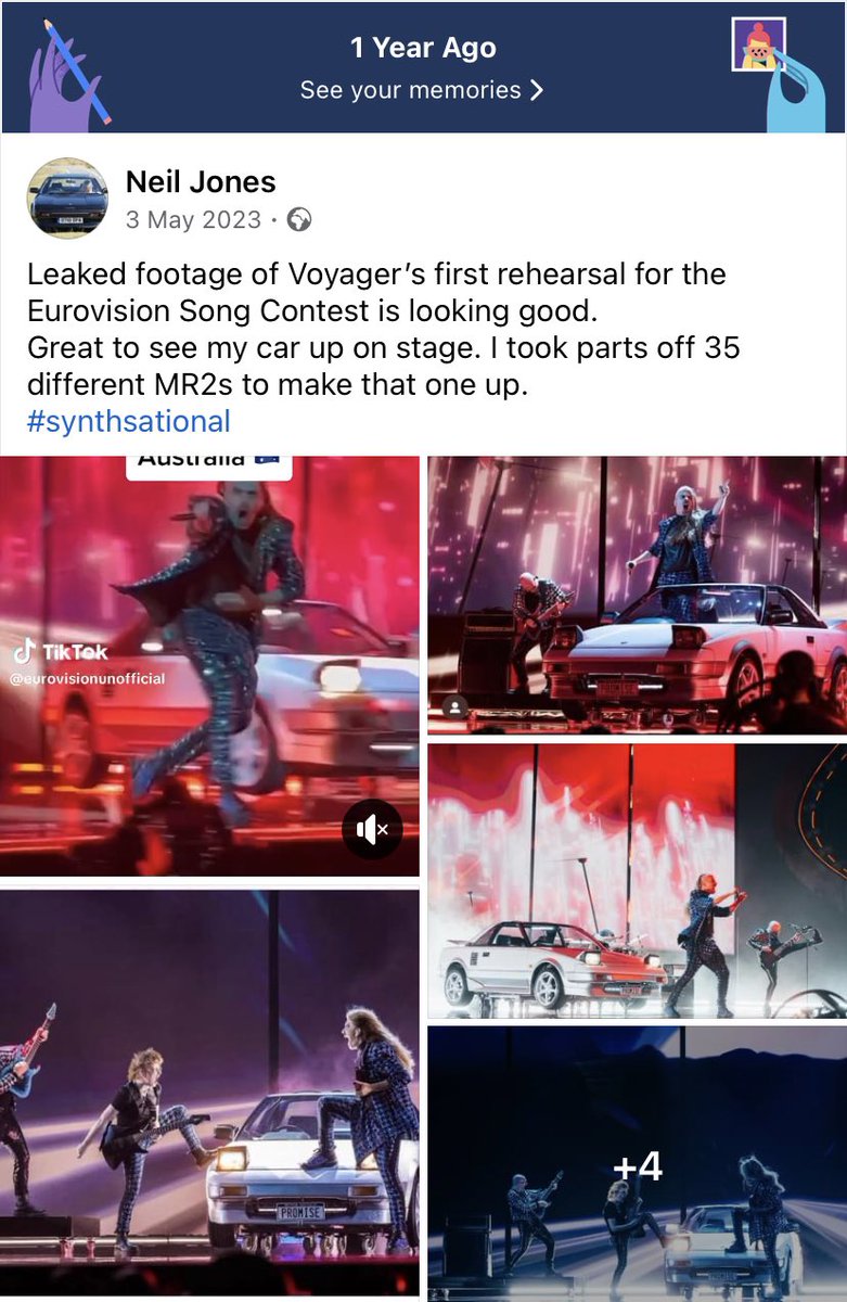 A year ago today the news broke about my MR2 being up on stage at Eurovision with @Voyagerau. And I haven’t stopped going on about it since. But honestly, what a great experience. Whenever I hear the start of Promise, I remember the goosebumps in Liverpool. #eurovision2024