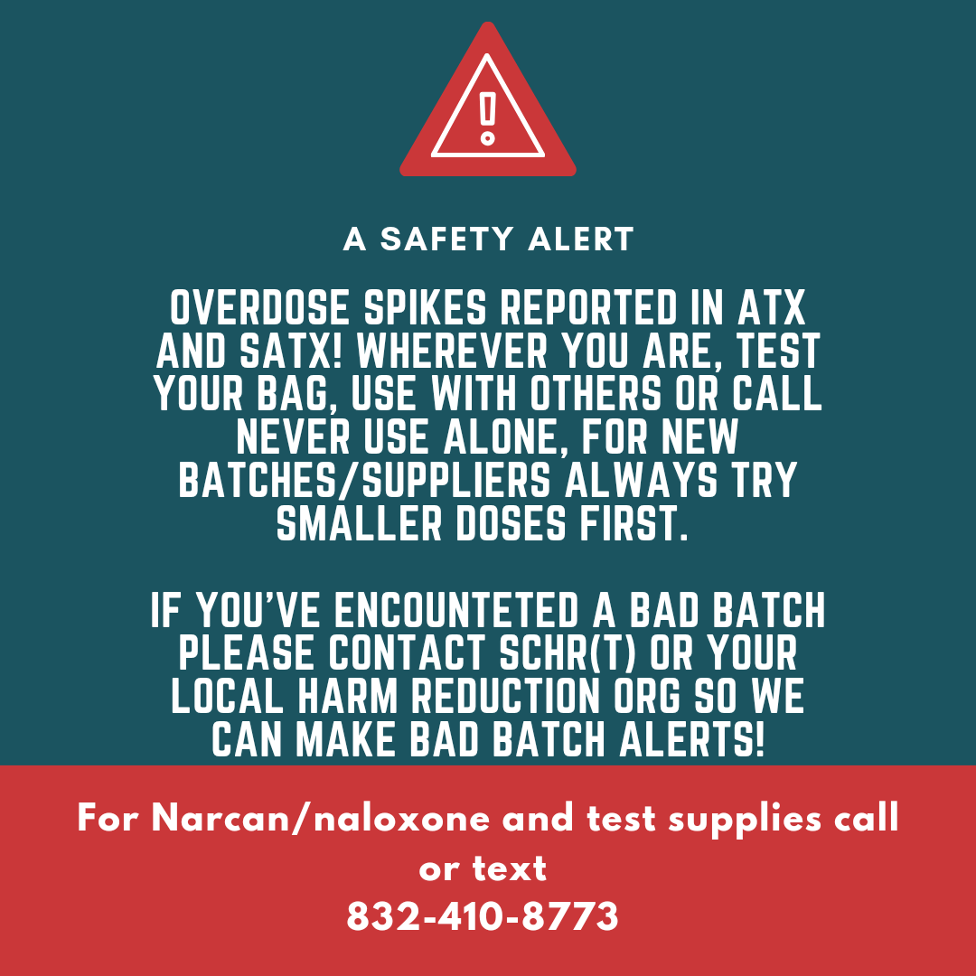 Space City Harm Reduction: Houston-Galveston area tweet media