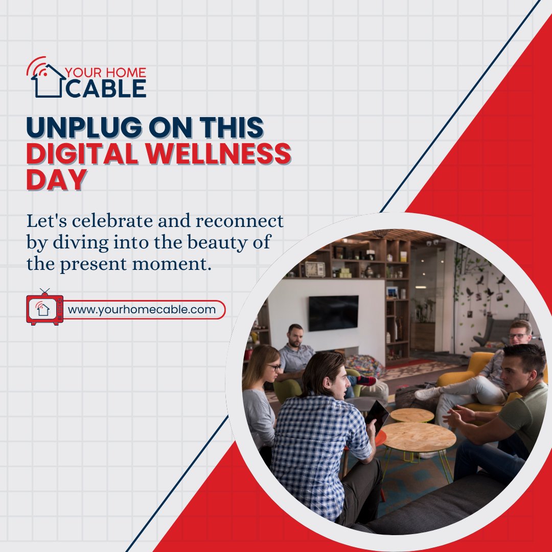 Let’s honor this #DigitalWellnessDay ✨ by disconnecting from digital gadgets. 📺 📱

How are you reconnecting with those around you? Share with us 💬 and get a 25% Discount Coupon. 🤩

Explore Our Services ☎️ (281) 598-2474

#DigitalBalance #CutTheCord #YourHomeCable