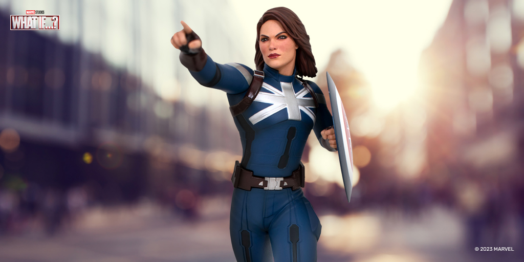 Captain Carter steps in as the First Avenger! Add the Marvel Studios' What if? Captain Carter Gallery Diorama to your collection at bit.ly/CaptainCarterG…. #DiamondSelectToys #CollectDST #CaptainCarter #PVCFDiorama #collectibles @HaileyAtwell
