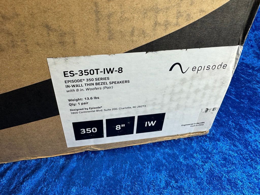 Just added to inventory: 1 pair of Episode ES-350T IW 8' In-Wall Thin Bezel Speakers in white for $179.99! Check them out now! #speakers #audio #homeaudio #wallmount #cistockroom buff.ly/4dmtgL4