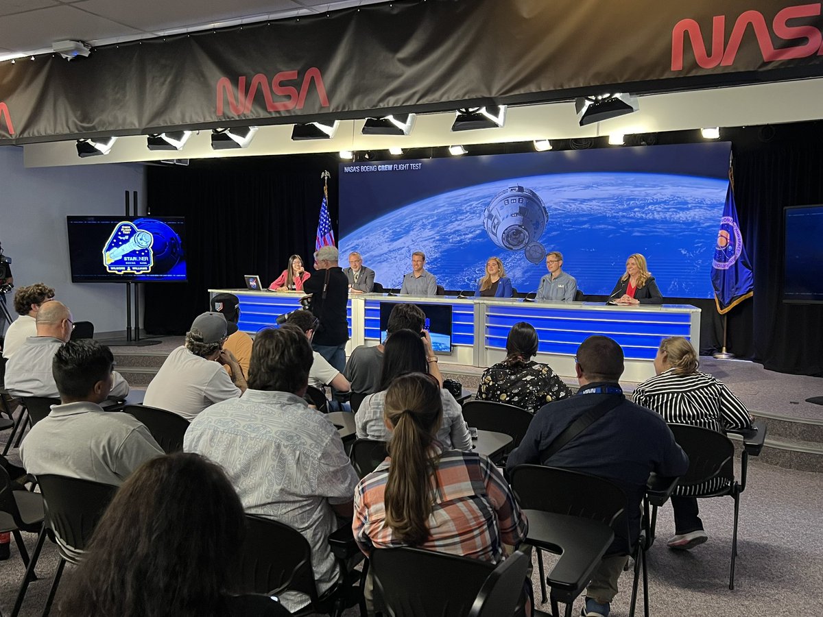 Next up at the #NASASocial, ULA's Caleb Weiss, System Engineering and Test Leader joins a panel of experts to discuss Monday's #AtlasV #Starliner #CFT launch! @BoeingSpace