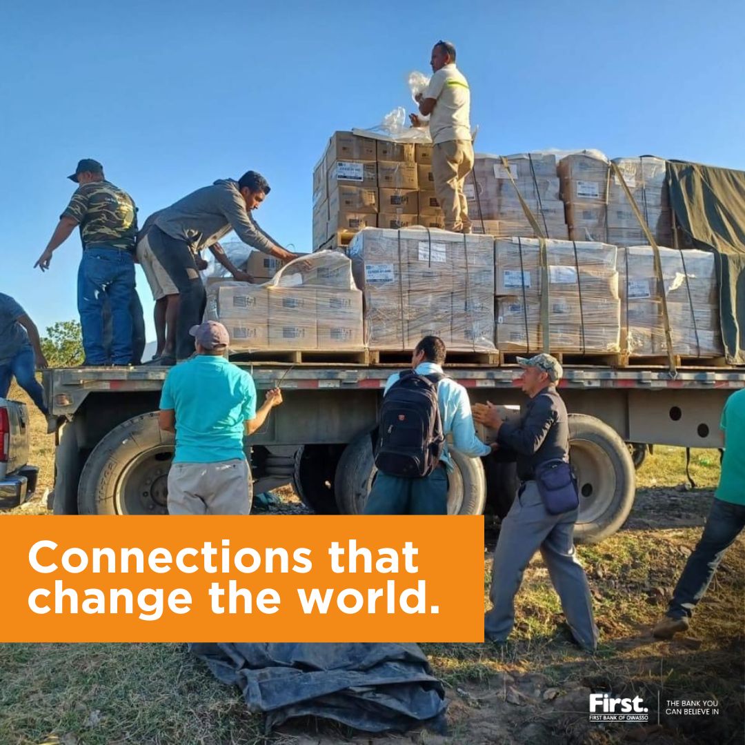 FirstBankOwasso's tweet photo. "You'll never exhaust your potential by helping others succeed."

At FBO, we believe in building connections that change the world. That's why we're proud to partner with Abundant Rain Ministries &amp; Bridging Hunger as they combat food insecurity in Oklahoma &amp; around the world... https://t.co/kmEsA7NGIG
