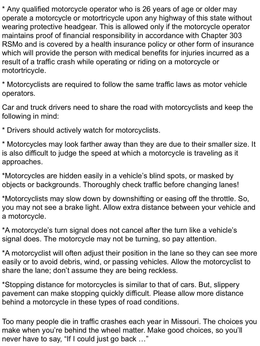 Colonel Eric T. Olson, superintendent of the Missouri State Highway Patrol, would like to make the public aware that May is Motorcycle Safety Awareness Month. It's important for motorcyclists to take an active role in their safety.

News Release Link: notes.mshp.dps.mo.gov/si01/si01p001.…