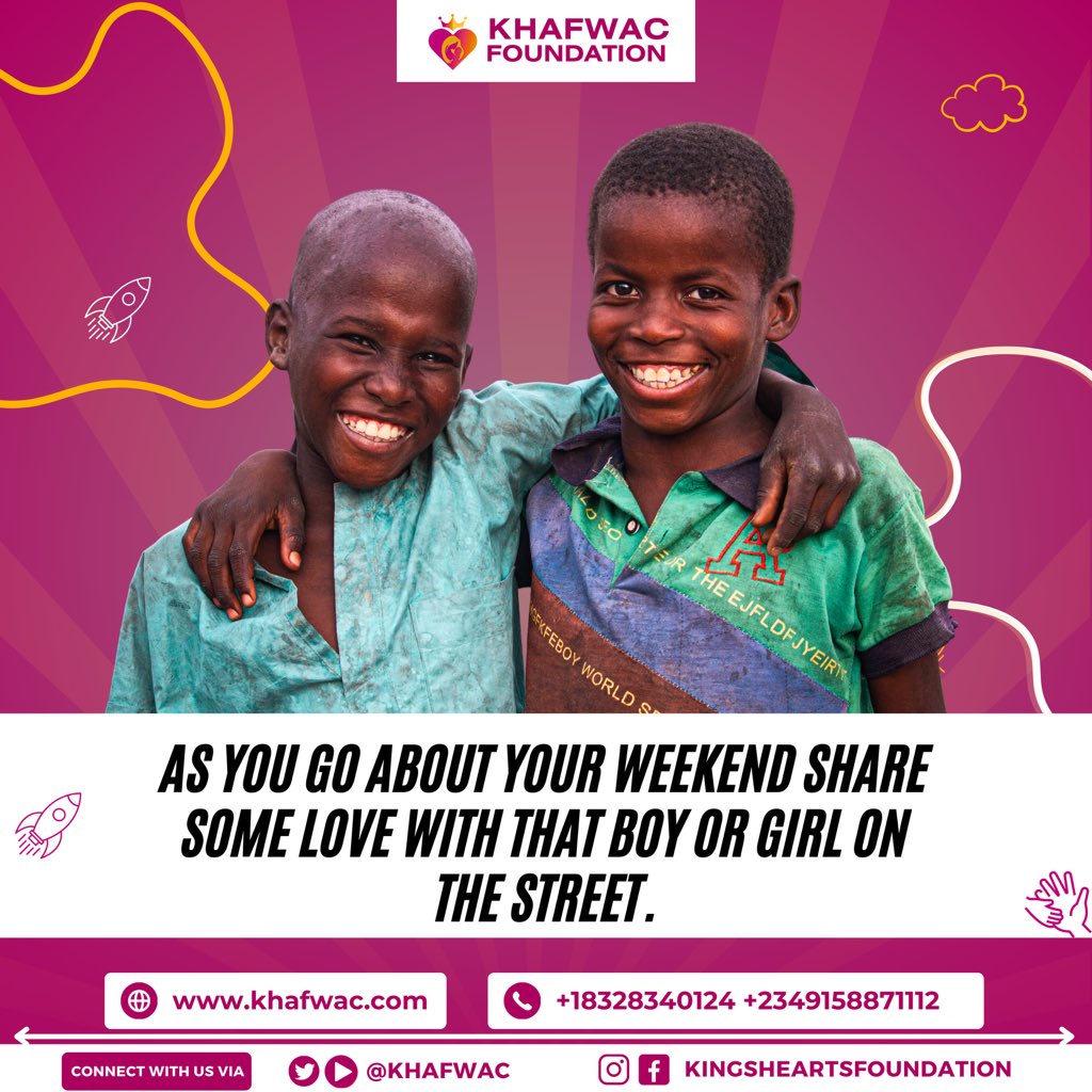 Take this home for the weekend. 

The children on the street need love too, share some love with those boys and girls on the street.

Let’s this weekend count!

#weekend #week #love #sharelove #children