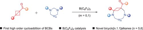 B(C6F5)3-Catalyzed Formal (n + 3) (n = 5 and 6) Cycloaddition of Bicyclo[1.1.0]butanes to Medium Bicyclo[n.1.1]alkanes (@JOC_OL): pubs.acs.org/doi/10.1021/ac….
