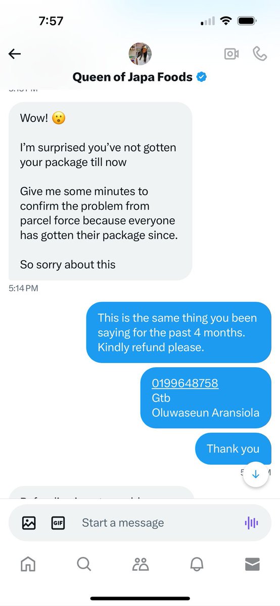 It appears you are enjoying the attention here….you can see the name of the account that credited you for the transaction. You still communicated about this issue today. And you are here forming ignorance of this.