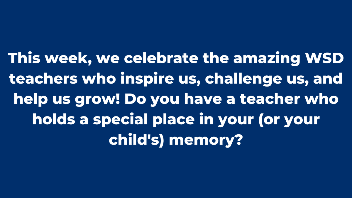 Tell us about them in the comments below! ⬇️⬇️ #teacherappreciationweek #WeAreWentzville