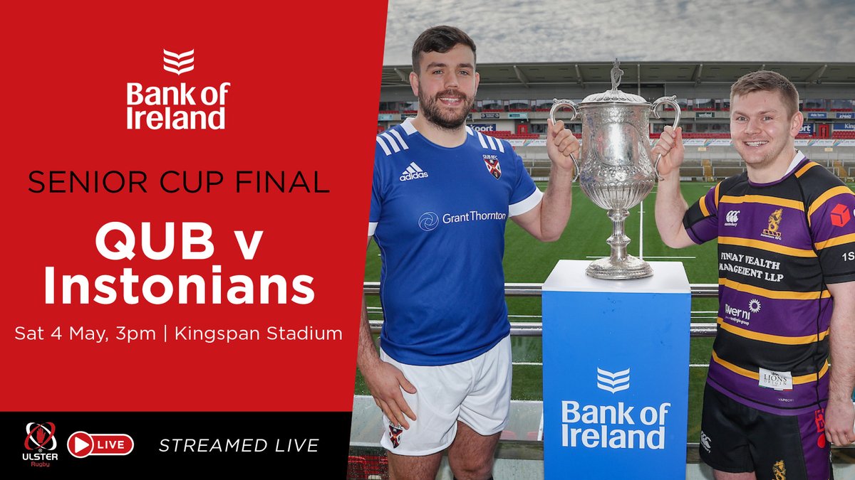 100 years ago the first @bankofireland Senior Cup was held here at the stadium, and was played by Queens v Instonians. Tomorrow we are repeating history as the two battle it out to see who will be crowned the 2024 winners 👊 Read here 👉 shorturl.at/sBIMY